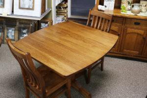 Pinnacle table - Amish hardwood dining table - showroom 