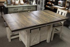 Tulsa Cabinet Amish Hardwood Table - showroom